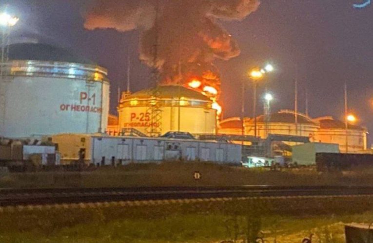 У російському порту Тамань горить нафтосховище. Пишуть про атаку безпілотника