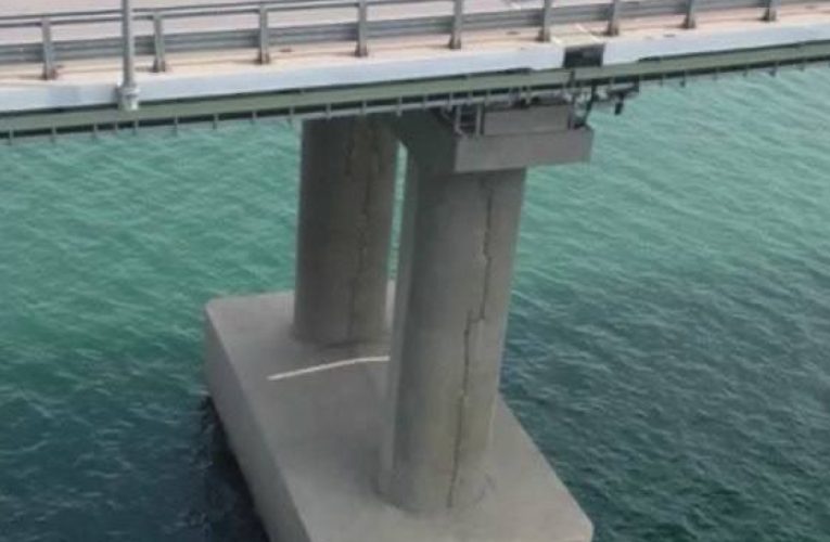 У мережі показали тріщини на опорах моста, що зʼєднує РФ і анексований Крим
