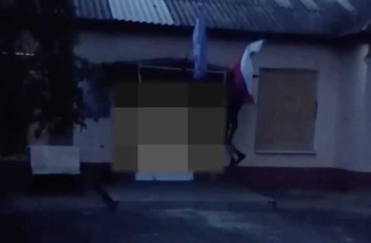 Підлітки зірвали прапори «ДНР» та РФ з будівлі «держустанови» у Донецьку