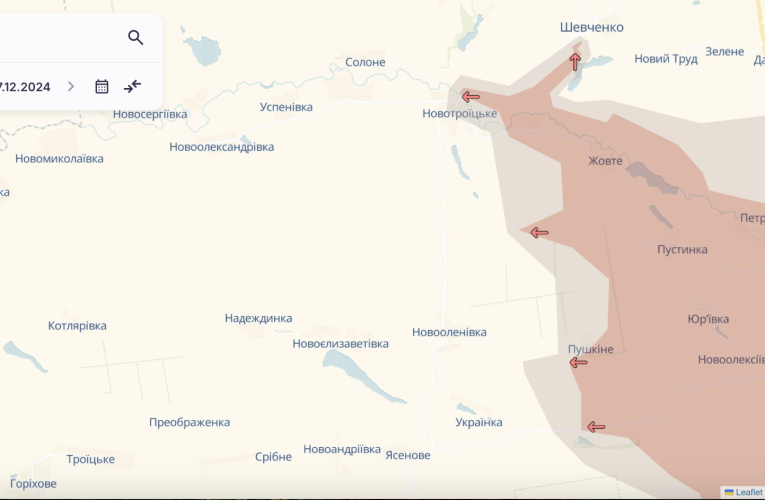 Армія РФ просувається в районі Новотроїцького та Шевченка на Донбасі — DeepState