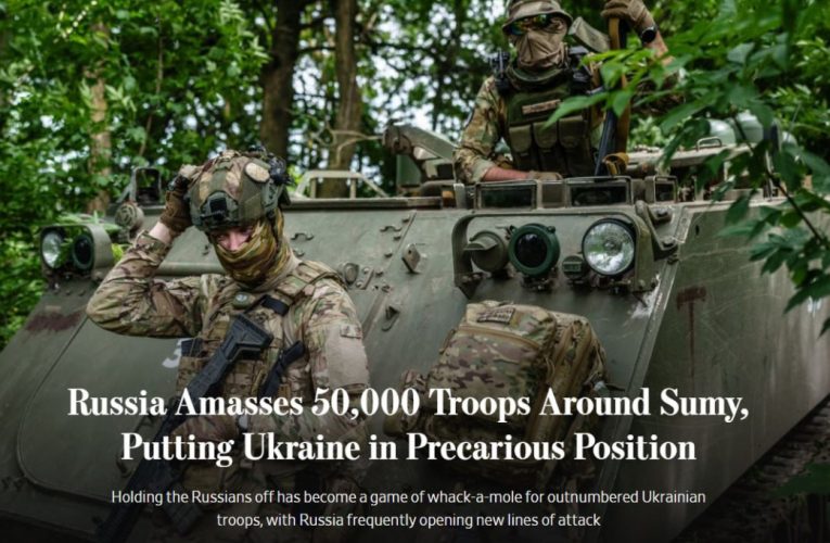 На Сумському напрямку Росія зосередила 50 тисяч військових: це втричі більше за чисельність Сил оборони — WSJ