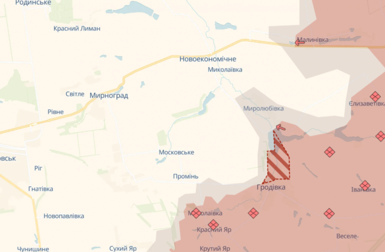 Російська армія просунулася під Мирноградом на Донеччині – DeepState